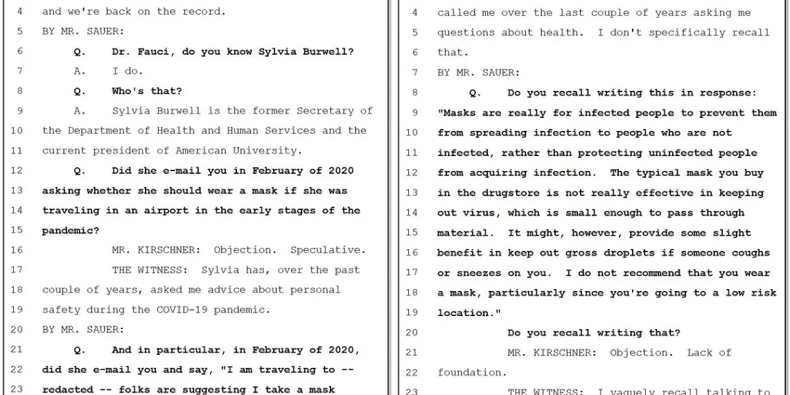 Attorneys General release full transcript of Fauci’s 7-Hour deposition | News-Examiner