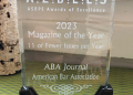 ABA Journal named Magazine of the Year by business publication editors